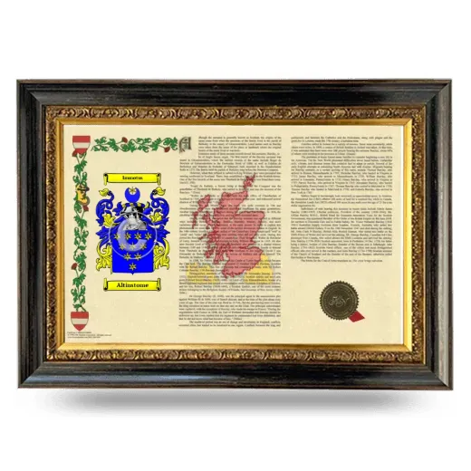 Altinstome Armorial Landscape Framed - Heirloom
