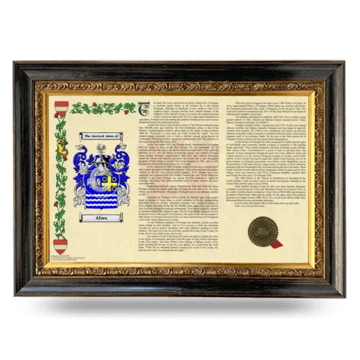 Alves Armorial Landscape Framed - Heirloom