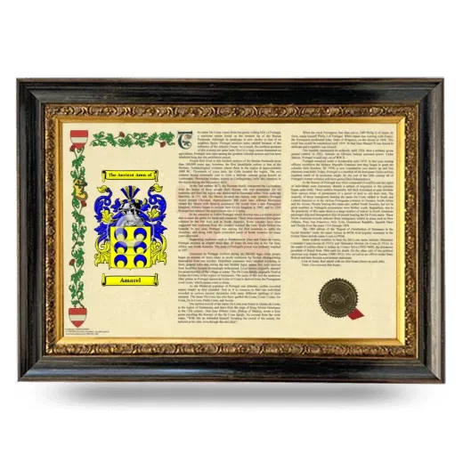 Amarel Armorial Landscape Framed - Heirloom