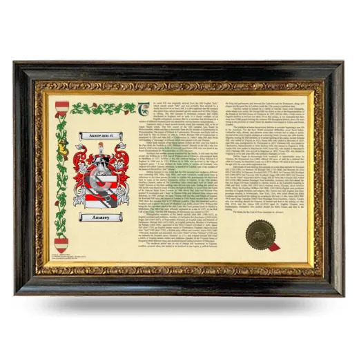 Amarey Armorial Landscape Framed - Heirloom
