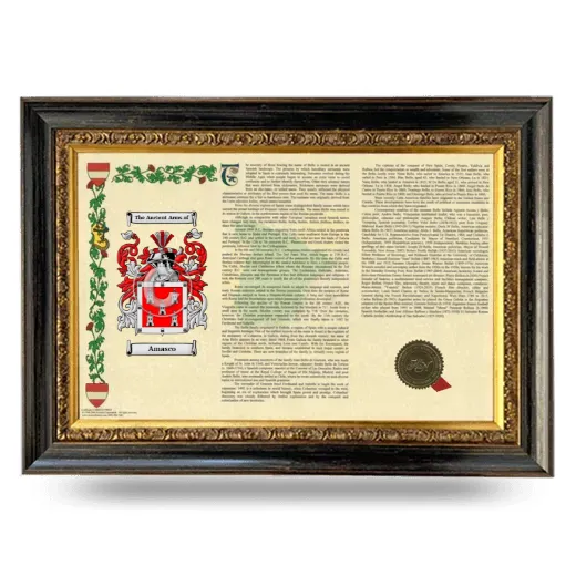 Amasco Armorial Landscape Framed - Heirloom