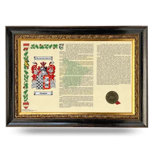 Amayas Armorial Landscape Framed - Heirloom