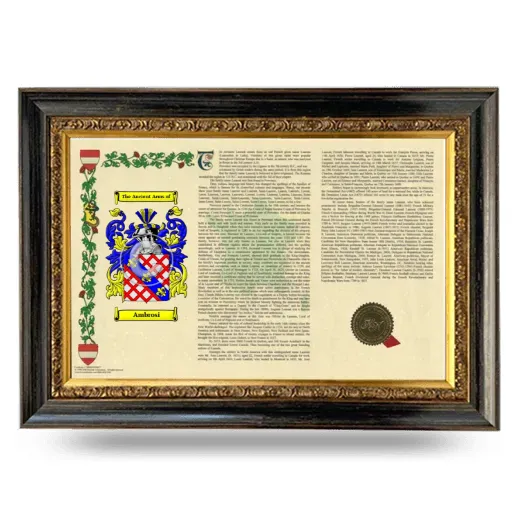 Ambrosi Armorial Landscape Framed - Heirloom
