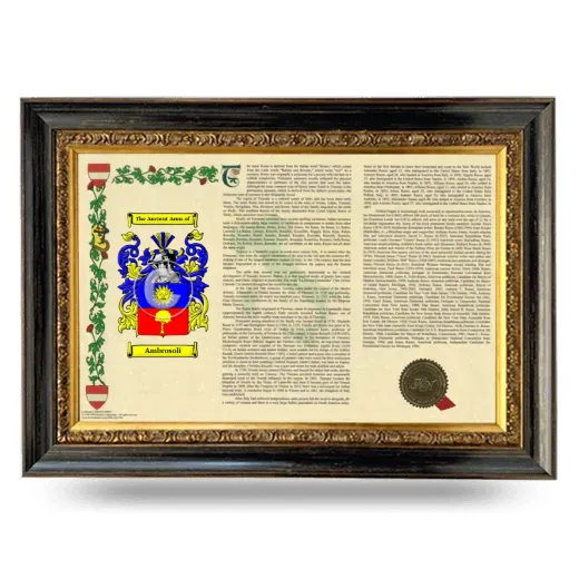 Ambrosoli Armorial Landscape Framed - Heirloom