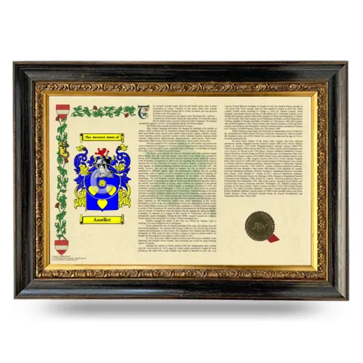 Amellot Armorial Landscape Framed - Heirloom