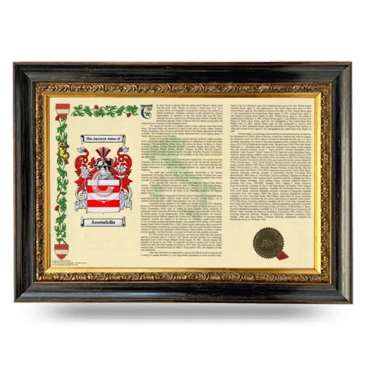 Amendolia Armorial Landscape Framed - Heirloom