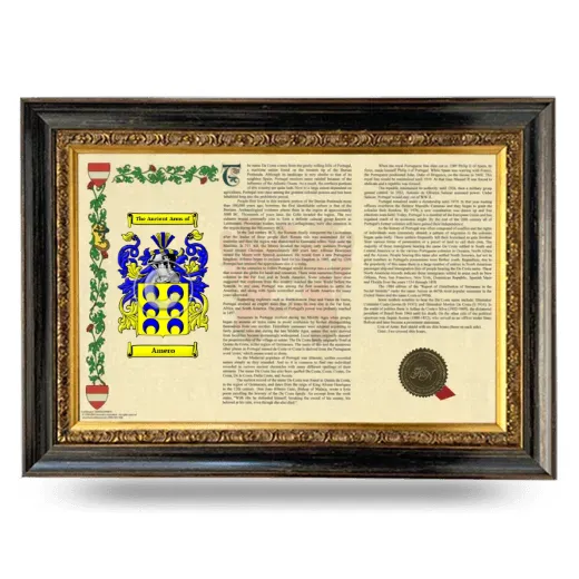 Amero Armorial Landscape Framed - Heirloom