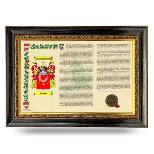 Amerst Armorial Landscape Framed - Heirloom