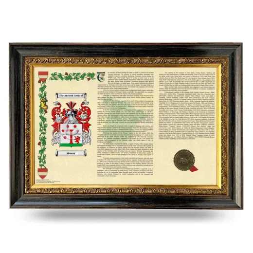 Amor Armorial Landscape Framed - Heirloom
