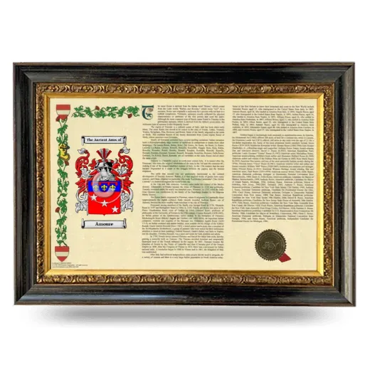 Amoure Armorial Landscape Framed - Heirloom