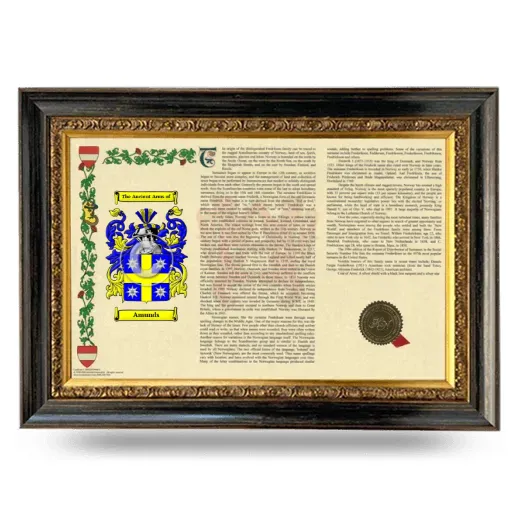 Amunds Armorial Landscape Framed - Heirloom
