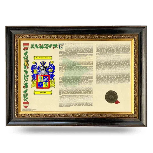 Anceta Armorial Landscape Framed - Heirloom