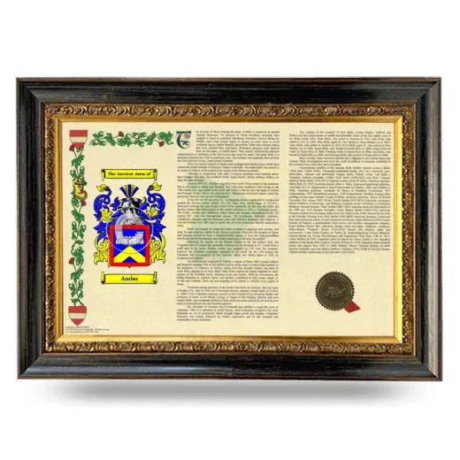 Andas Armorial Landscape Framed - Heirloom