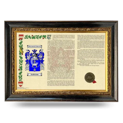 Andersons Armorial Landscape Framed - Heirloom