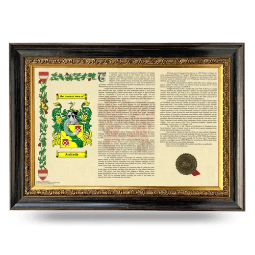 Andrada Armorial Landscape Framed - Heirloom