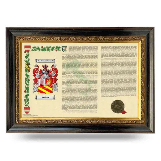 Andrea Armorial Landscape Framed - Heirloom