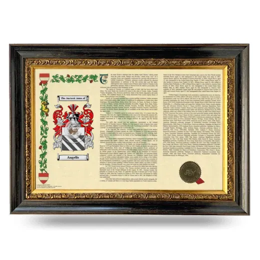 Angelis Armorial Landscape Framed - Heirloom