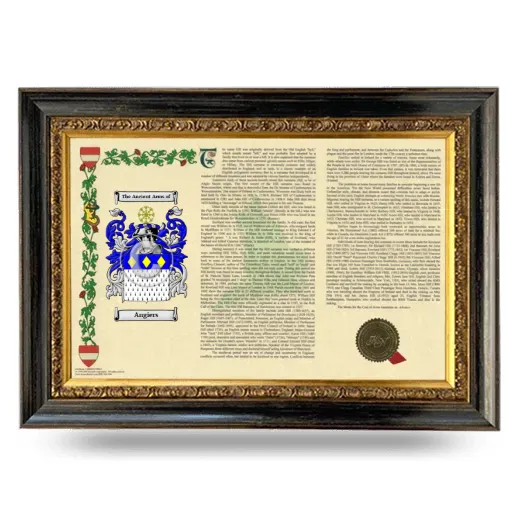 Angiers Armorial Landscape Framed - Heirloom