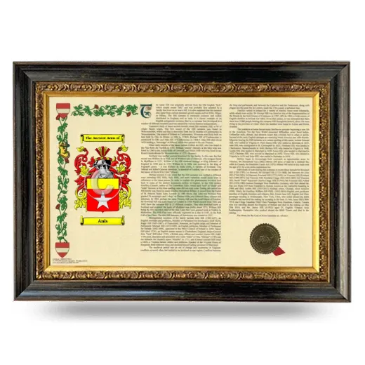 Anis Armorial Landscape Framed - Heirloom