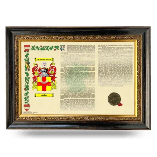 Anlau Armorial Landscape Framed - Heirloom