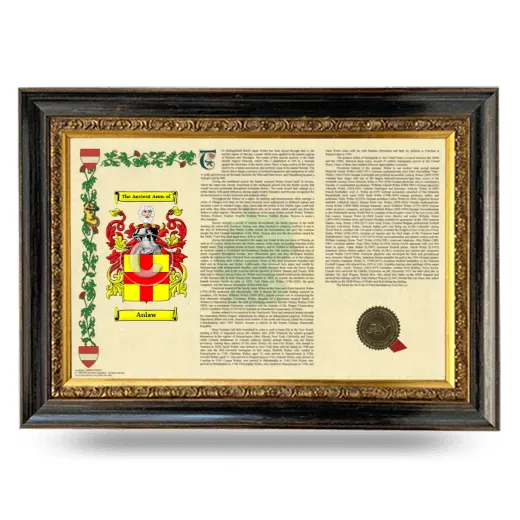 Anlaw Armorial Landscape Framed - Heirloom