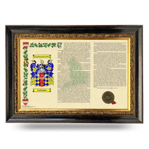 Anthrobus Armorial Landscape Framed - Heirloom