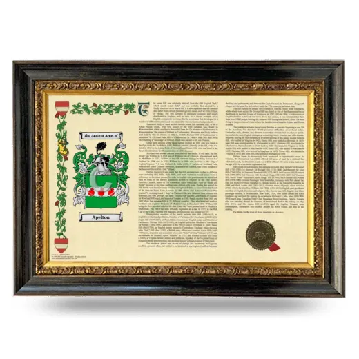 Apelton Armorial Landscape Framed - Heirloom
