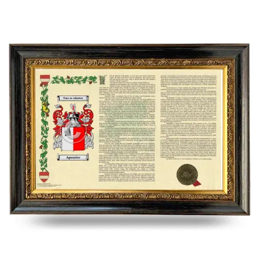 Apenrice Armorial Landscape Framed - Heirloom