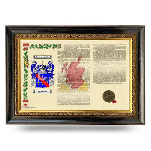 Apirkedor Armorial Landscape Framed - Heirloom