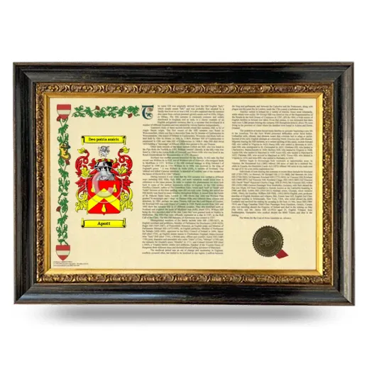 Apott Armorial Landscape Framed - Heirloom