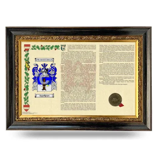 Appelgryn Armorial Landscape Framed - Heirloom