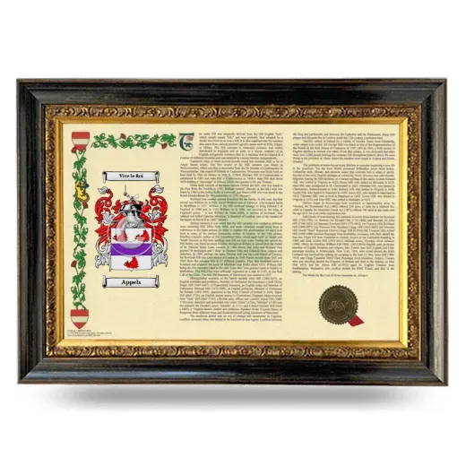 Appels Armorial Landscape Framed - Heirloom