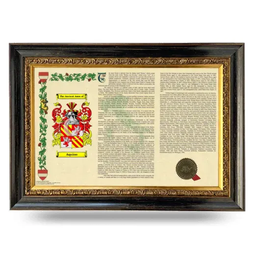 Aquino Armorial Landscape Framed - Heirloom