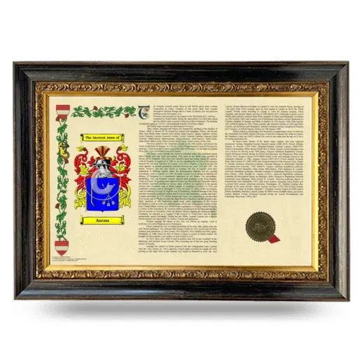 Arcan Armorial Landscape Framed - Heirloom