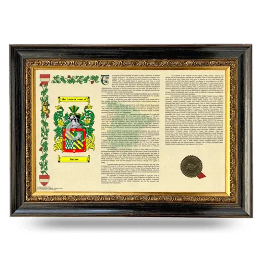 Arcos Armorial Landscape Framed - Heirloom