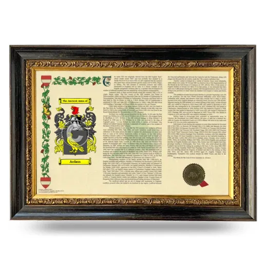 Ardass Armorial Landscape Framed - Heirloom