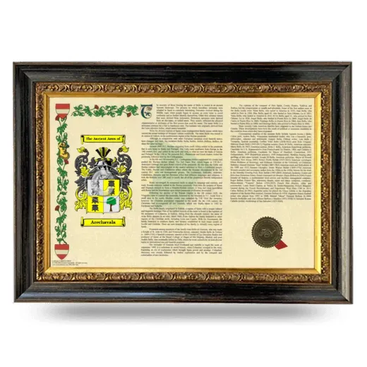 Arechavala Armorial Landscape Framed - Heirloom