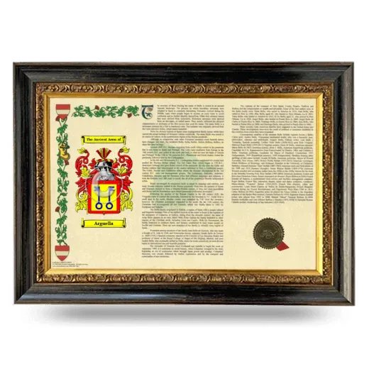 Arguella Armorial Landscape Framed - Heirloom