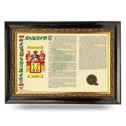 Arguellos Armorial Landscape Framed - Heirloom
