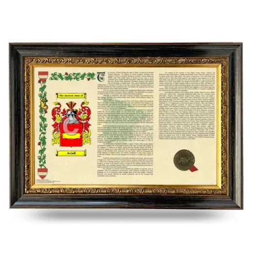 Ariail Armorial Landscape Framed - Heirloom