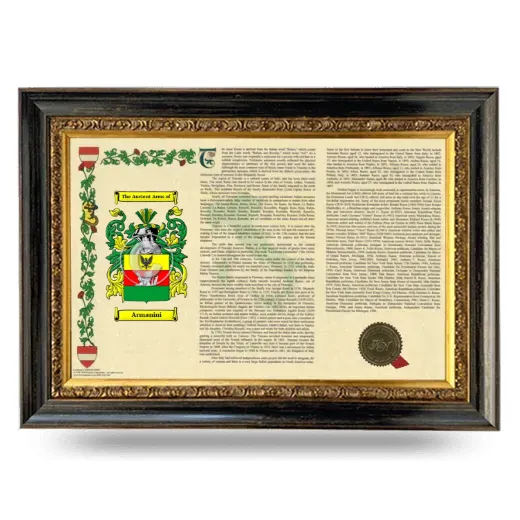 Armanini Armorial Landscape Framed - Heirloom
