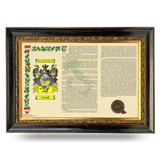Arnaudi Armorial Landscape Framed - Heirloom