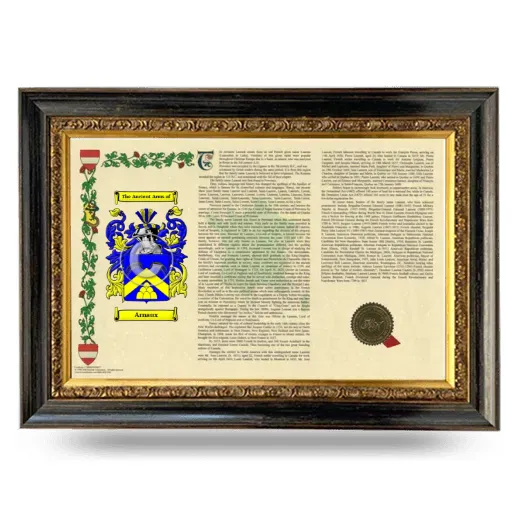 Arnaux Armorial Landscape Framed - Heirloom