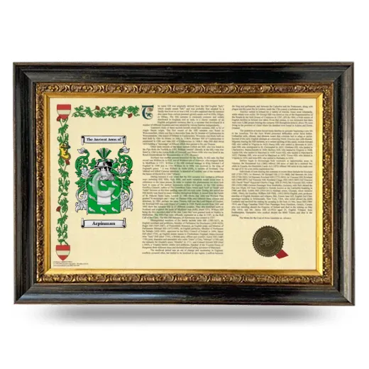 Arpinman Armorial Landscape Framed - Heirloom