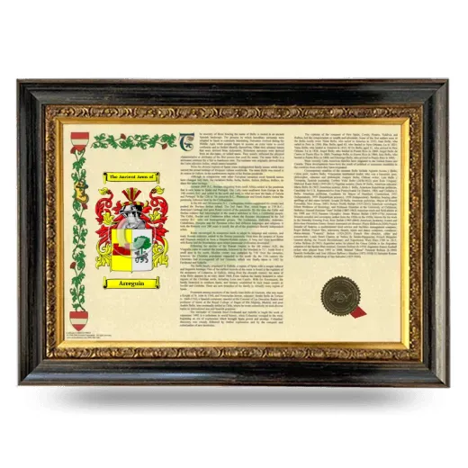 Arreguin Armorial Landscape Framed - Heirloom