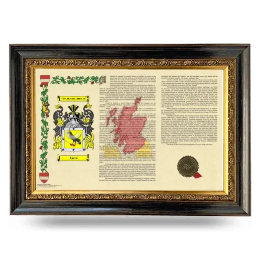 Arrol Armorial Landscape Framed - Heirloom