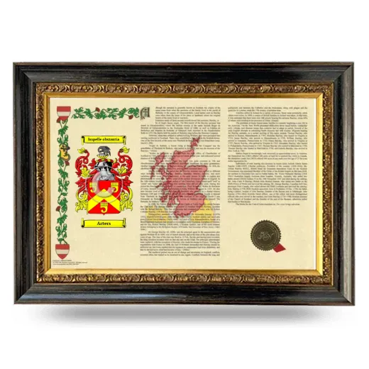 Arters Armorial Landscape Framed - Heirloom