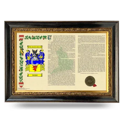 Ascone Armorial Landscape Framed - Heirloom
