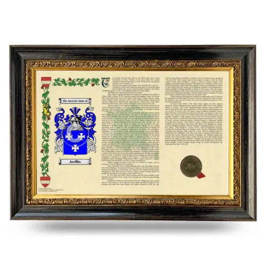 Asellin Armorial Landscape Framed - Heirloom