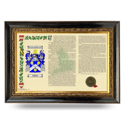 Ashbow Armorial Landscape Framed - Heirloom
